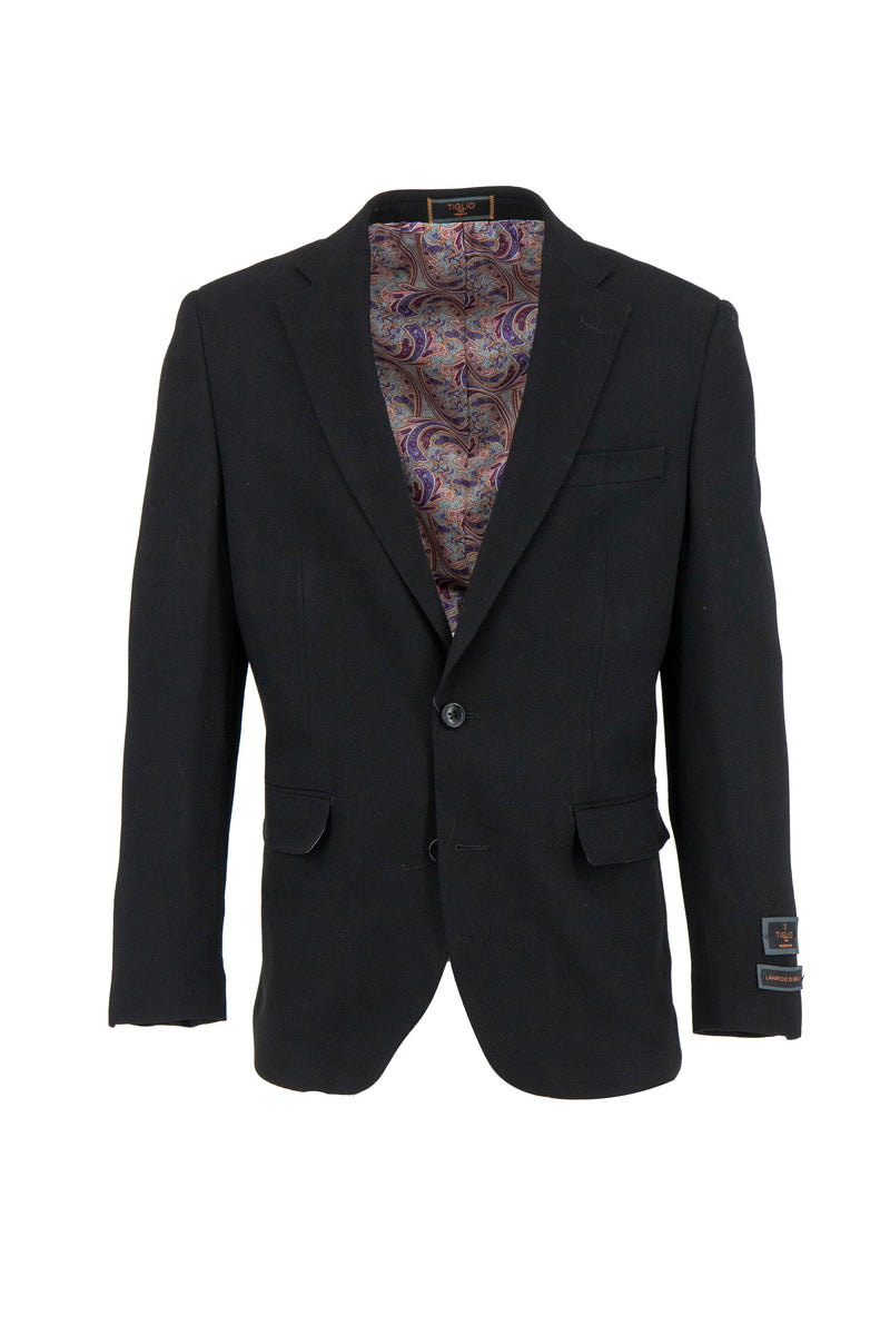 Tiglio Luxe Black Hopsack Dolcetto Modern Fit, Pure Wool Jacket TL10712/41 main image 0