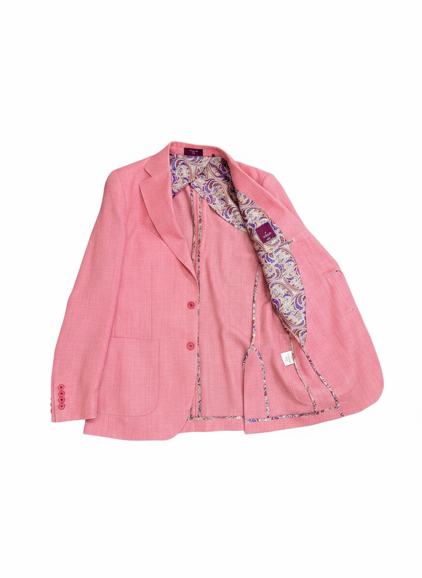 Rose Veneto/THP Slim Fit half lined, Pure Wool Jacket by Tiglio