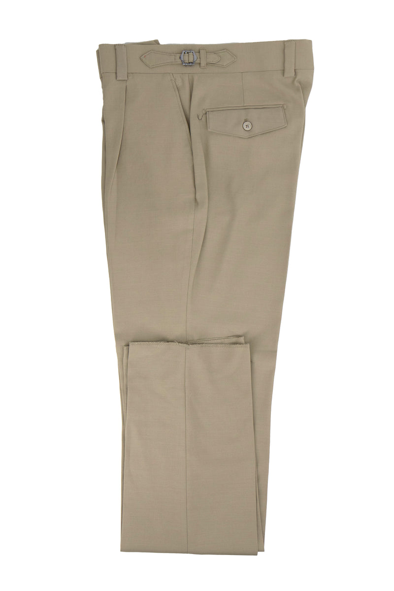 Tiglio Luxe Tan Semi-Wide Leg Wool Marbella Dress Pants TIG1004 main image 1