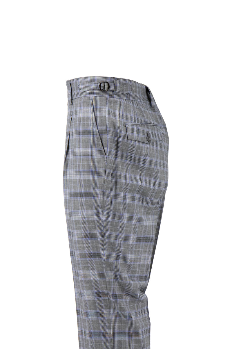 Tiglio Rosso Orvietto Semi Wide Leg Grey/Brown Windowpane 141.20/1 main image 1
