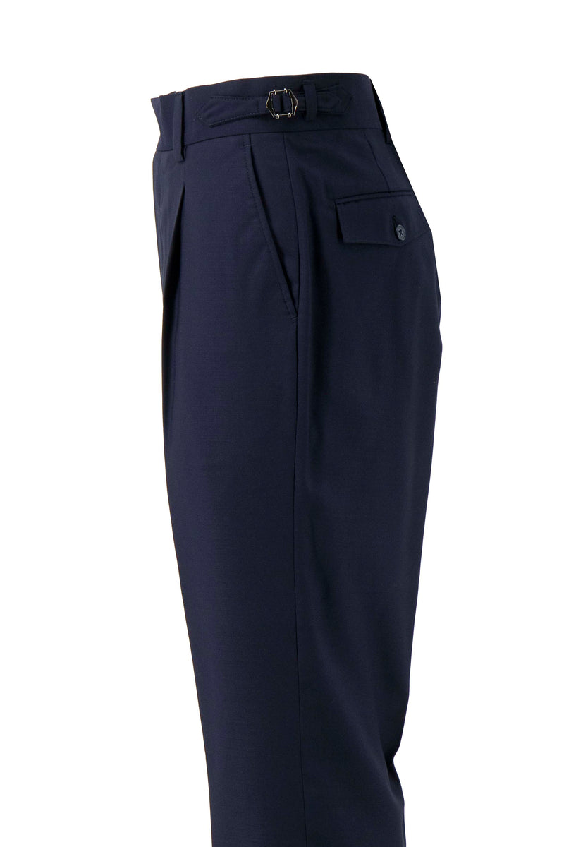 Tiglio Rosso Orvietto Blue/Camel Plaid Semi Wide Leg TL7517 (IN STORE)