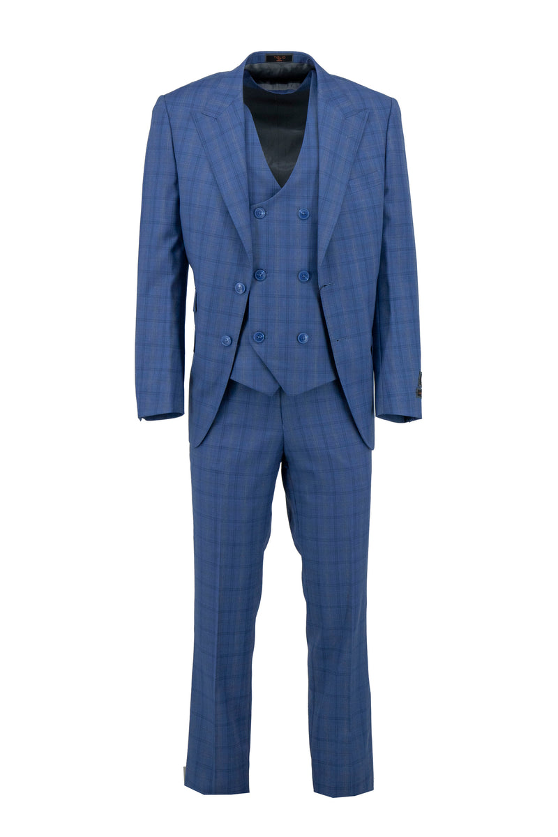Tiglio Luxe Gray Brown with Windowpane Dolcetto Modern Fit, Pure Wool Jacket TL3382