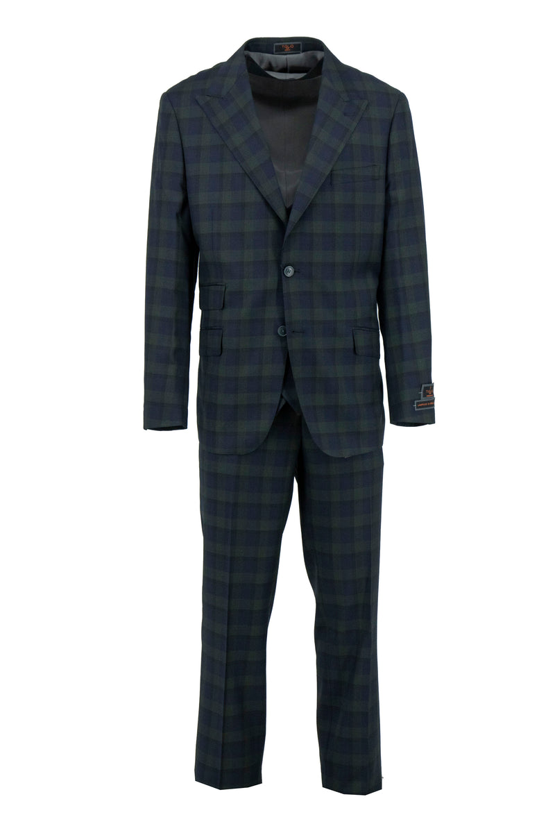 Tiglio Italian Suit - Real Wool Fabric Super 150's Porto Heather Gray, Slim Fit Suit in Color Gray main image 1
