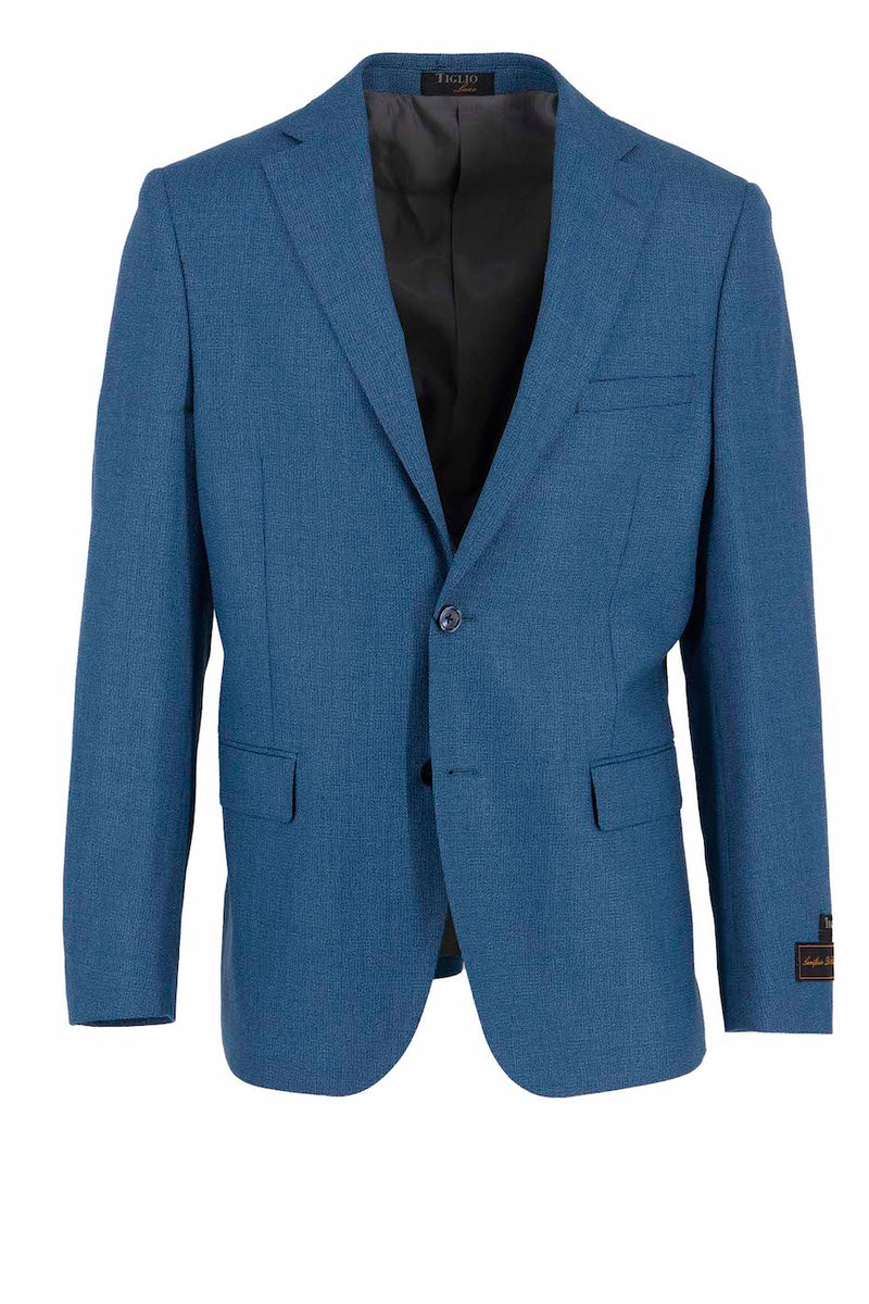 Tiglio Luxe Blue Windowpane Dolcetto Modern Fit, Pure Wool Jacket TL3300 main image 1