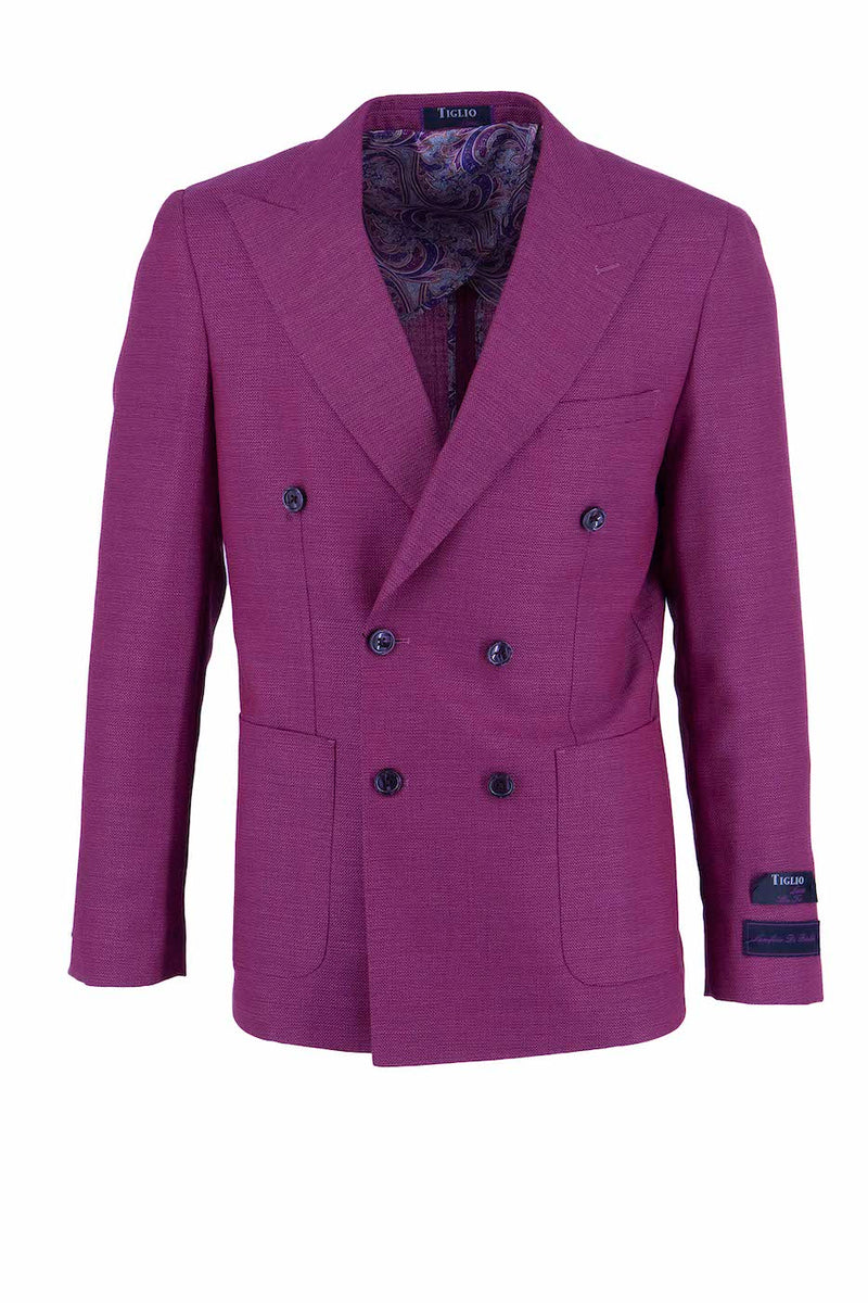 Tiglio Luxe Violet Dolcetto/THP Modern Fit Half Lined, Pure Wool Jacket TL2735 main image 0