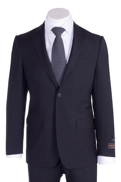 Novello Black Pure Wool Men’s Suit by Tiglio Luxe TIG1001  Tiglio - Italian Suit Outlet