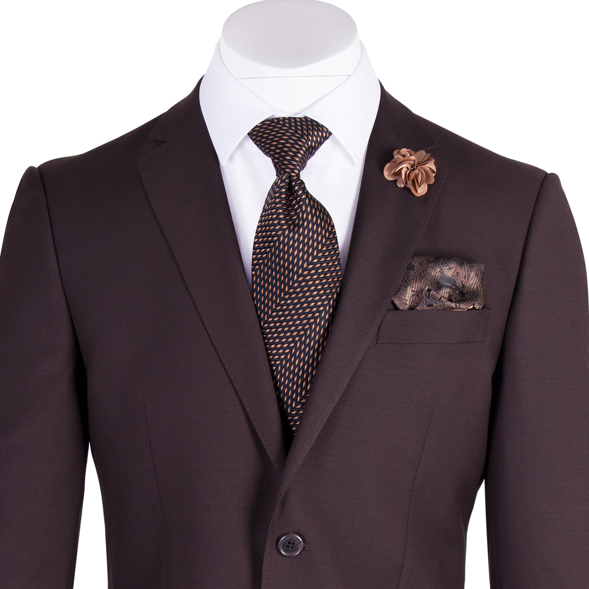 Tiglio Italian Suit - Real Wool Fabric Super 150's Novello Navy, Modern Fit Suit in Color Navy main image 1