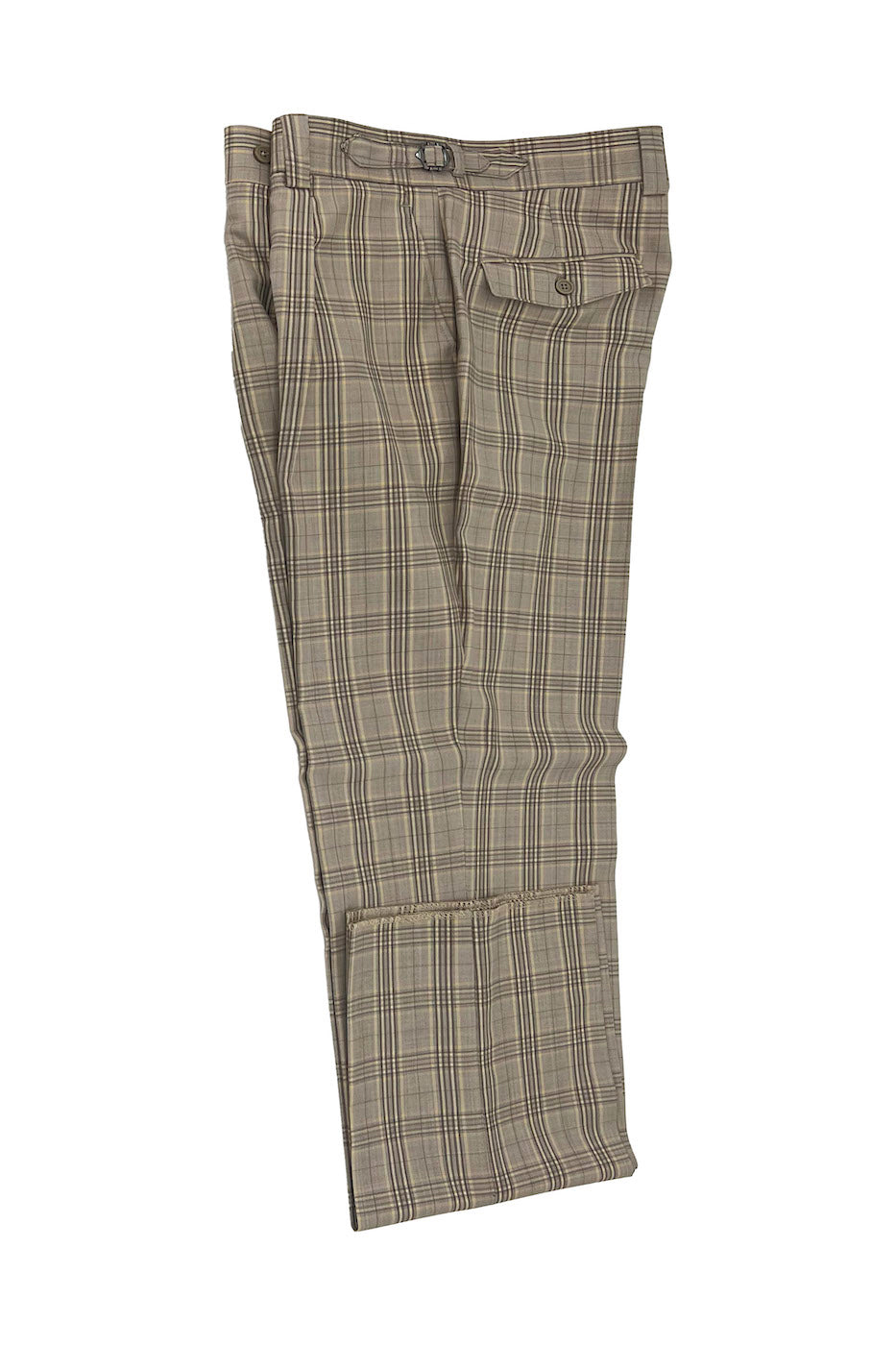 beige plaid dress pants Final Sale Beige Plaid Pants by Compania Fantastica Large main image 1