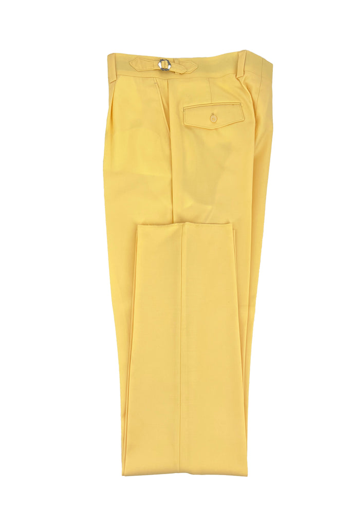 Canary Yellow Semi-Wide Leg Wool Marbella Dress Pant by Tiglio Lux Canary Yellow Semi-Wide Leg Wool Marbella Dress Pant by Tiglio Lux
