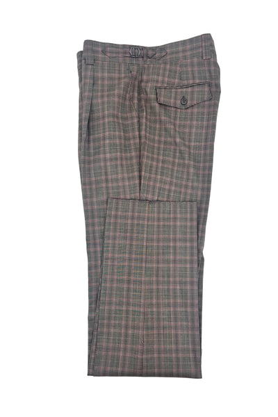 Black, White and Red Glen Check Semi-Wide Leg Wool Marbella Dress Pant by Tiglio Lux Black, White and Red Glen Check Semi-Wide Leg Wool Marbella Dress Pant by Tiglio Lux