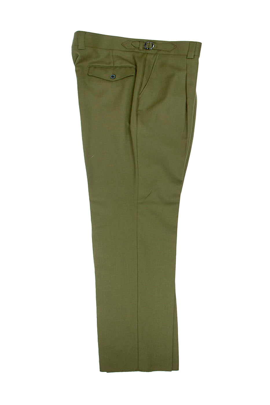 Moss Green Semi-Wide Leg Wool Marbella Dress Pant by Tiglio Lux Moss Green Semi-Wide Leg Wool Marbella Dress Pant by Tiglio Lux
