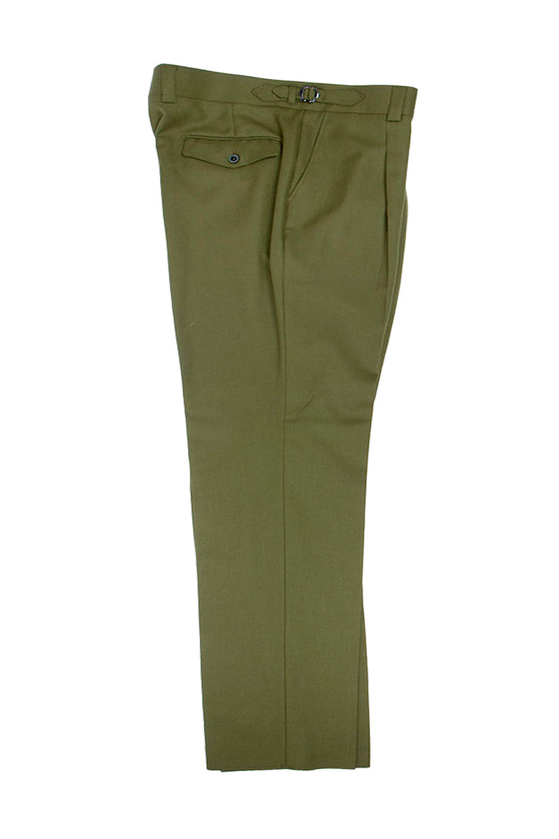 Light Gray Herringbone Flat Front Wool Dress Pant 2560 by Tiglio Luxe 12A005 main image 1