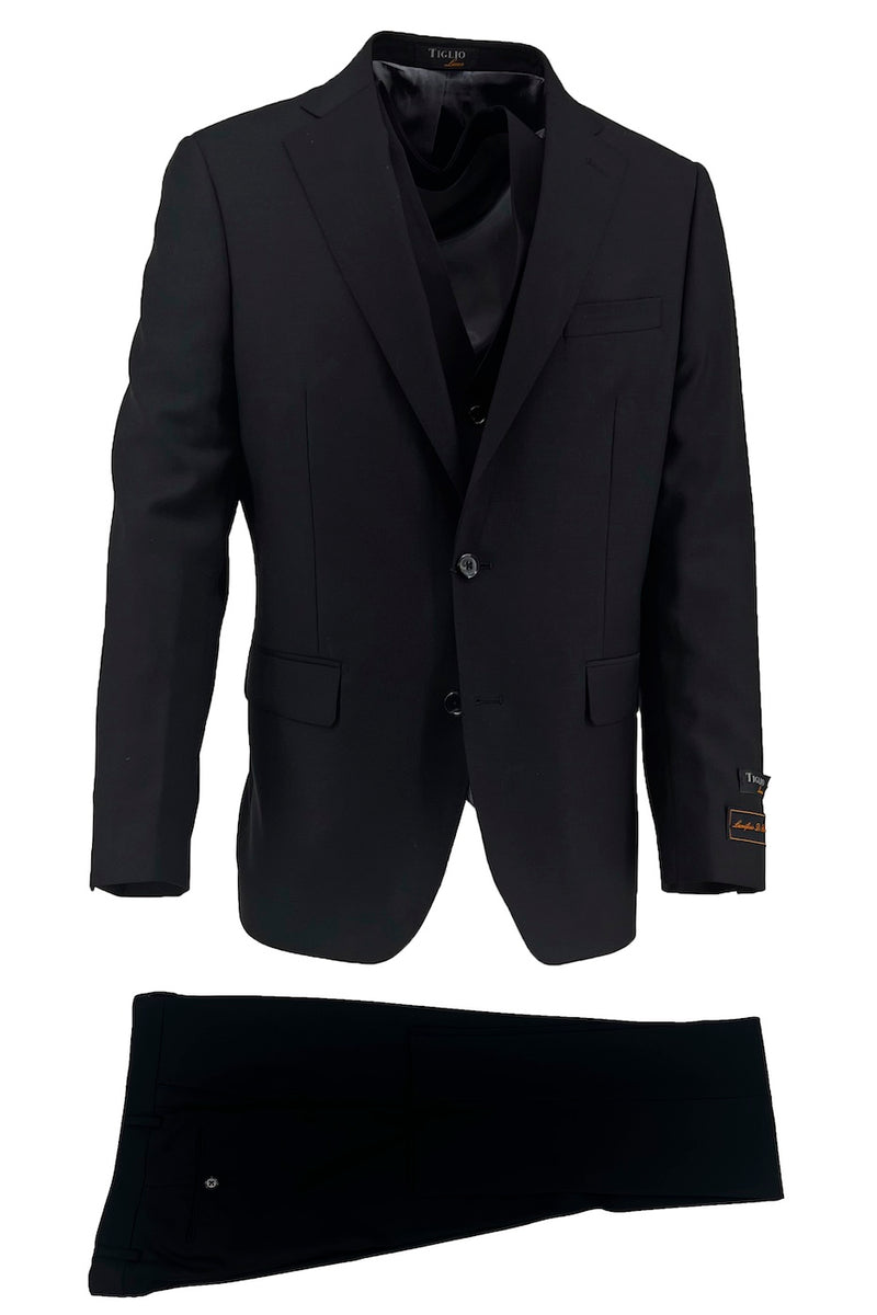 Canaletto Grey Plaid Dolcetto Modern Fit Pure Wool Suit by Vitale Barberis Canonico Cloth CV132154/1 (SIZE  46S, 38R ONLY) (FINAL SALE) main image 0