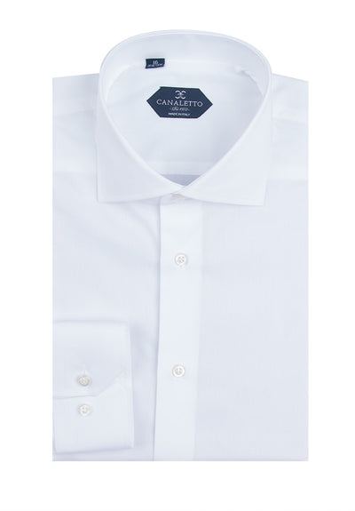 White Dress Shirt, Regular Cuff, by Canaletto Acapulco/1  Canaletto - Italian Suit Outlet
