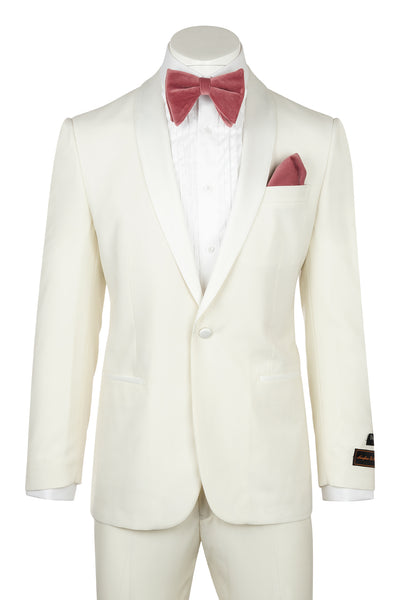 Tiglio Luxe Beckham, Modern Fit, OFF WITHE, Pure Wool Tuxedo Off White  Tiglio Luxe - Italian Suit Outlet