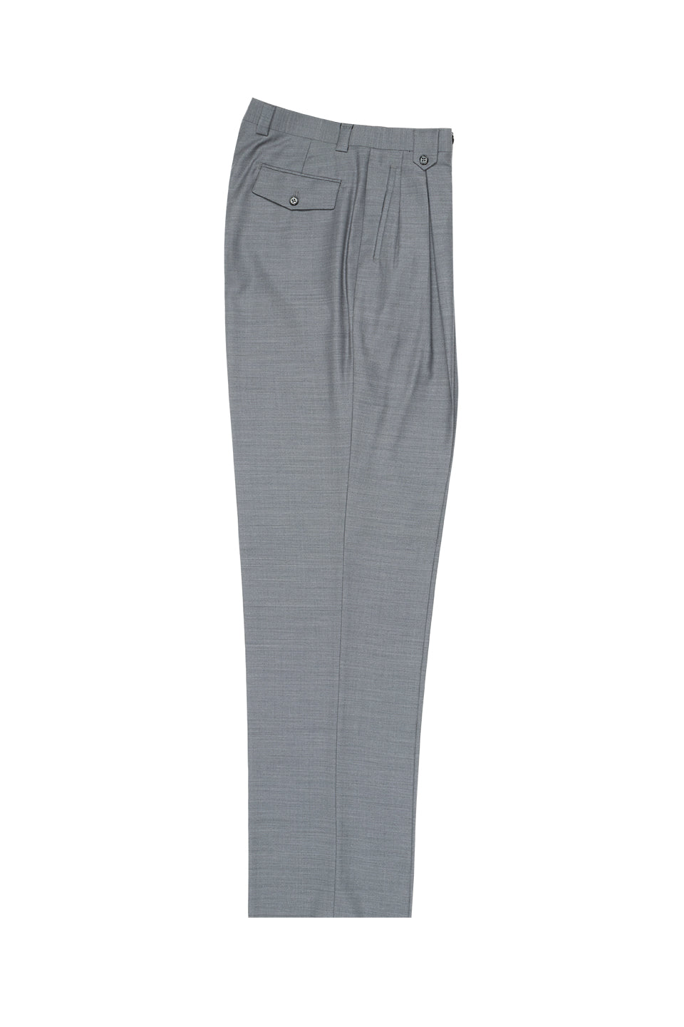 Tiglio Luxe Light Gray Birdseye Wide Leg, Pure Wool Dress Pants 2576 TIG1018 main image 1