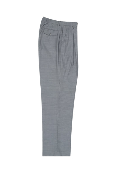 Light Gray Wide Leg, Pure Wool Dress Pants by Tiglio Luxe E09063/26  Tiglio - Italian Suit Outlet