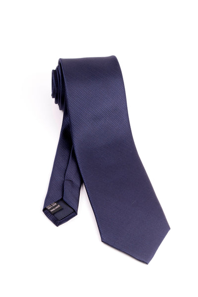 Pure Silk Navy with Horizontal Lines Tie by Tiglio Luxe  Tiglio - Italian Suit Outlet
