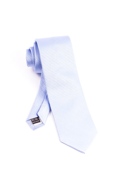 Pure Silk Light Blue with Horizontal Lines Tie by Tiglio Luxe  Tiglio - Italian Suit Outlet