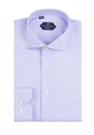 Lavender Textured Dress Shirt, Regular Cuff, by Canaletto Firenze/E8  Canaletto - Italian Suit Outlet