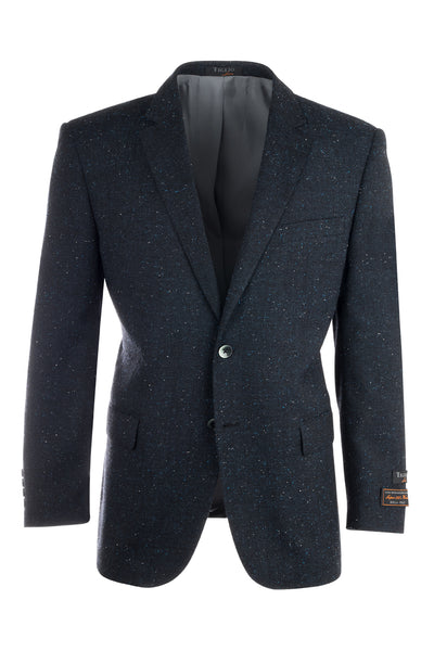 Novello Navy Blue Modern Fit, Pure Hopsack Wool Jacket by Tiglio Luxe FJ8031/1  Tiglio - Italian Suit Outlet
