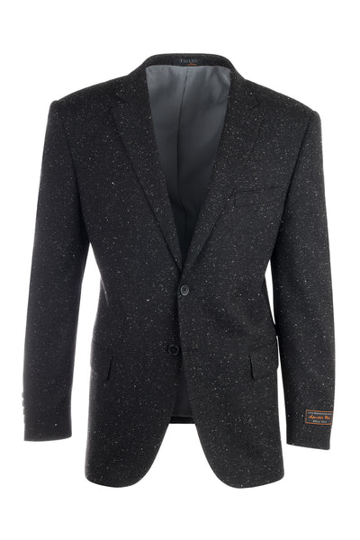 Novello Black Modern Fit, Pure Hopsack Wool Jacket by Tiglio Luxe FJ8031/2  Tiglio - Italian Suit Outlet