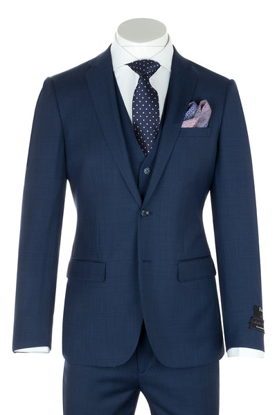 Sienna New Blue, Slim Fit Suit & Vest by Tiglio Luxe TS4066/2  Tiglio - Italian Suit Outlet