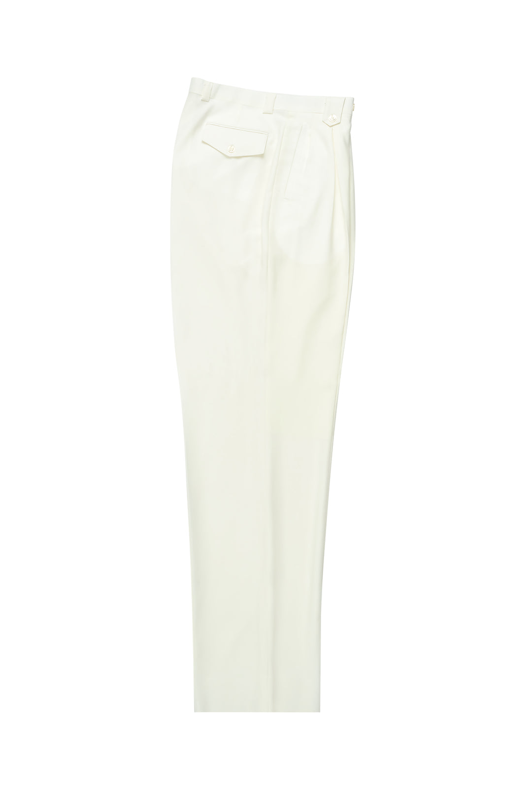 Offwhite Wide Leg, Pure Wool Dress Pants by Tiglio Luxe 36 Offwhite Wide Leg, Pure Wool Dress Pants by Tiglio Luxe 36