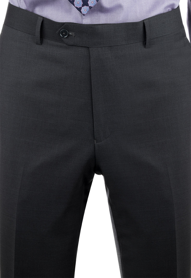 Zegna Ermenegildo Cloth Slim Fit Superfine Wool Slate Gray Porto