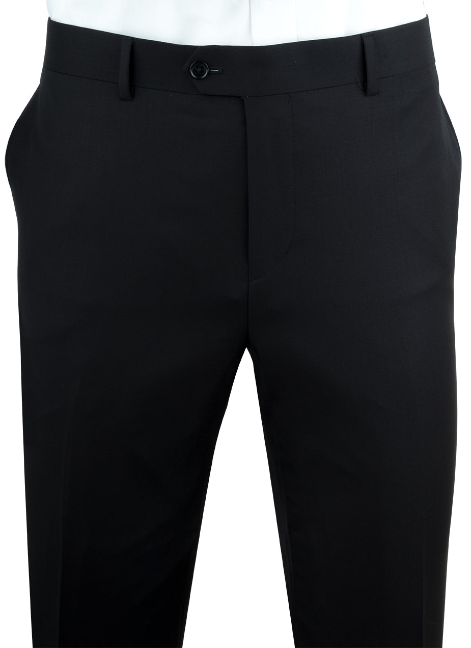 Zegna Ermenegildo Cloth Slim Fit Superfine Wool Black Porto