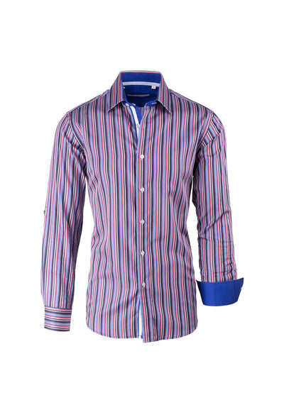 Multi-color Striped Modern Fit Sport Shirt by Equilibrio Sport SP4795  Equilibrio - Italian Suit Outlet
