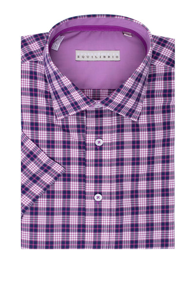 Pink and Red Plaid Modern Fit Sport Shirt by Tiglio Sport SP8049/13  Tiglio - Italian Suit Outlet