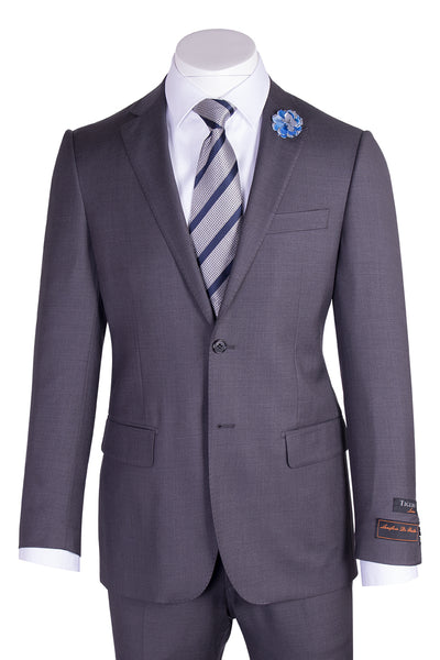 Novello Medium Gray Pure Wool Men’s Suit by Tiglio Luxe TIG1008  Tiglio - Italian Suit Outlet