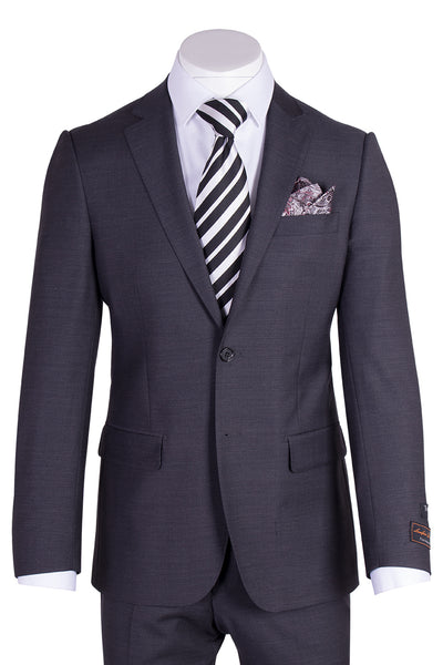 Novello Charcoal Gray Pure Wool Men’s Suit by Tiglio Luxe TIG1010  Tiglio - Italian Suit Outlet