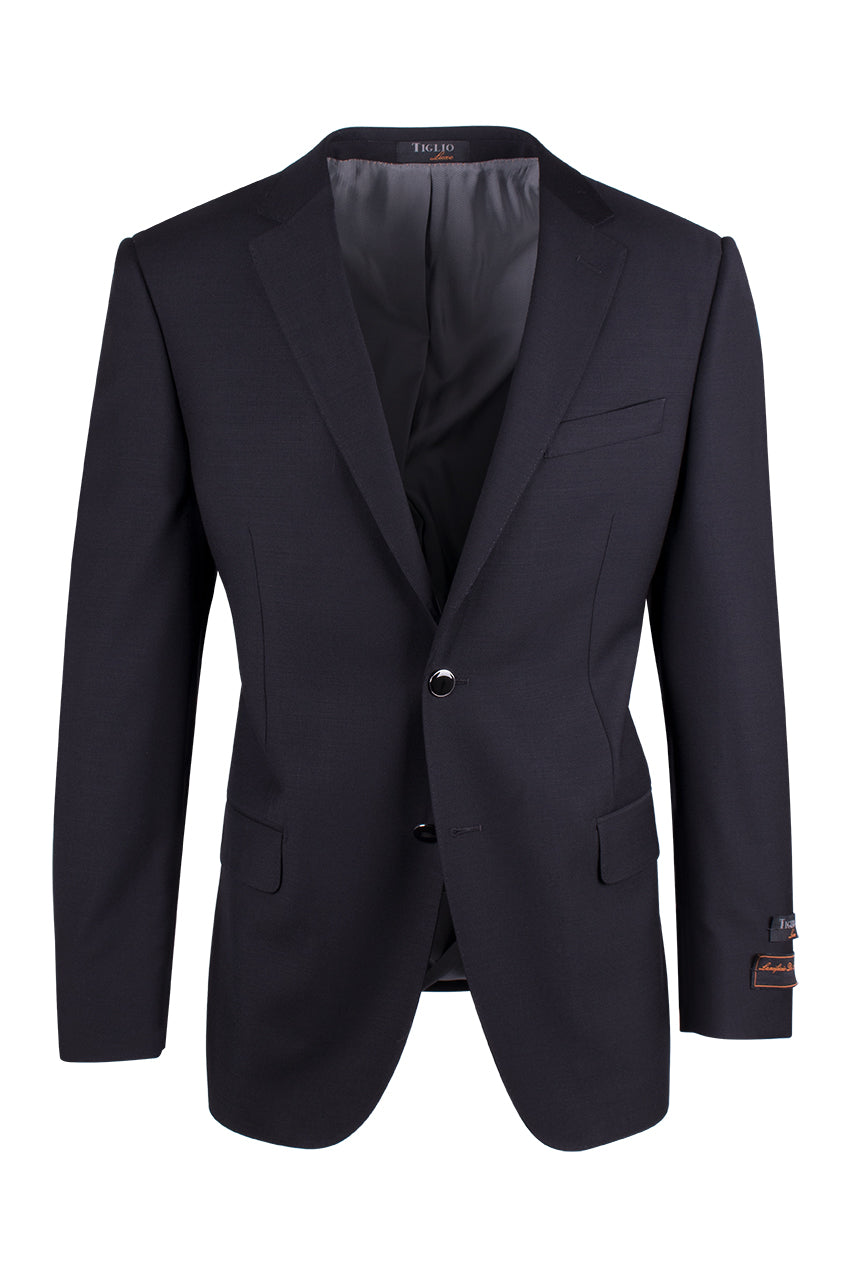 Tiglio Luxe Black Pistoia, Modern Fit Pure Wool Men’s Suit TIG1001 main image 0