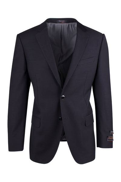 Novello Black Modern Fit Pure Wool Blazer by Tiglio Luxe TIG1001  Tiglio - Italian Suit Outlet