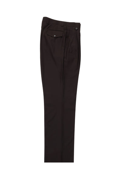Brown Wide Leg, Pure Wool Dress Pants by Tiglio Luxe TIG1003  Tiglio - Italian Suit Outlet