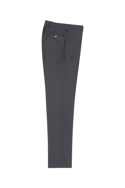 Gray Flat Front, Pure Wool Dress Pants by Tiglio Luxe TIG1008  Tiglio - Italian Suit Outlet