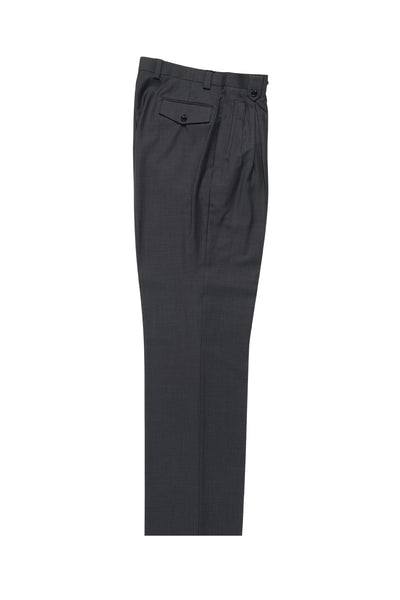 Gray Wide Leg, Pure Wool Dress Pants by Tiglio Luxe TIG1008  Tiglio - Italian Suit Outlet