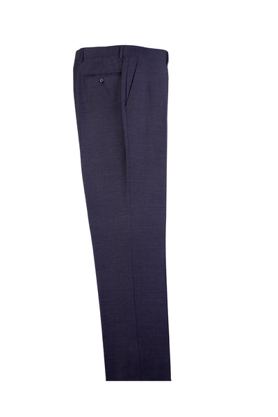 Charcoal Gray Flat Front, Pure Wool Dress Pants by Tiglio Luxe TIG1010  Tiglio - Italian Suit Outlet