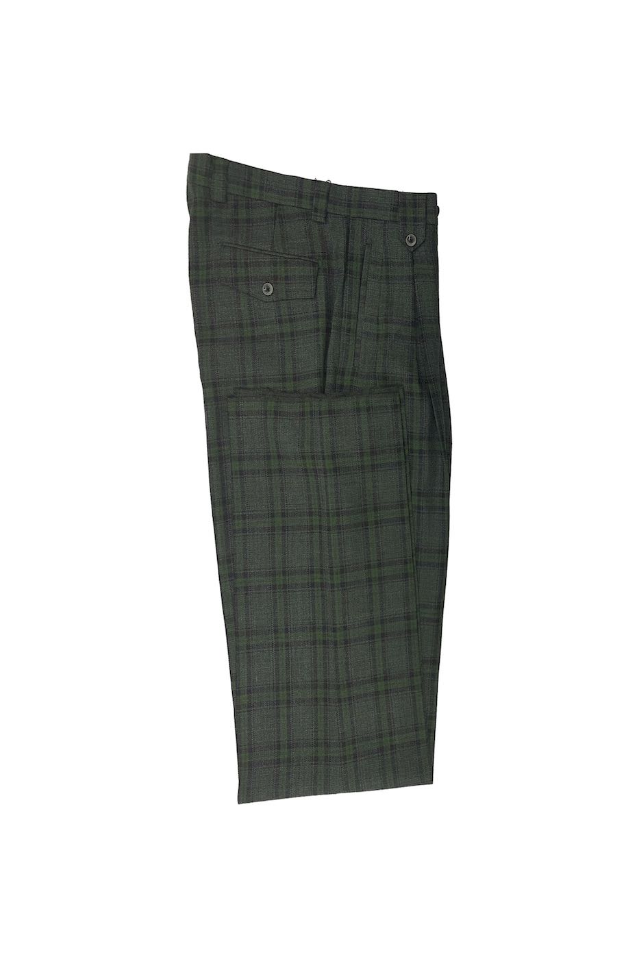 Sage Green with Charcoal Gray Windowpane Wide Leg Wool Dress Pant 2576 –  Italian Suit Outlet