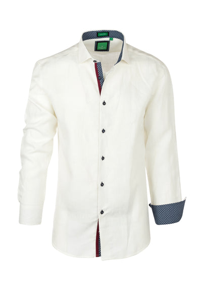 Off-white , Modern Fit Sport Shirt by Tiglio Sport TSWH1021  Tiglio - Italian Suit Outlet