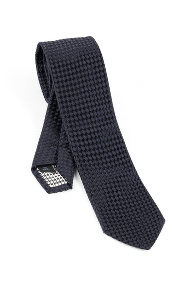 Pure Silk Dark Navy Tie by Canaletto V1040  Canaletto - Italian Suit Outlet